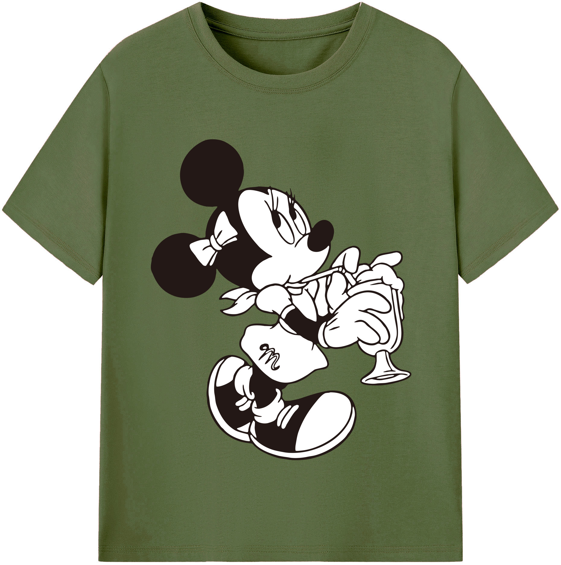 （画像用） ミッキーマウス Mickey Mouse 綿100％半袖Tシャツ（フロントプリント）